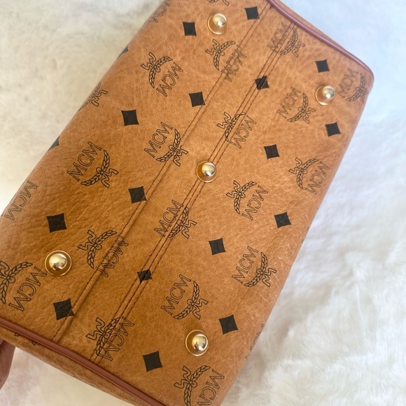 MCM Cognac Visetos Satchel - Picture 6 of 13